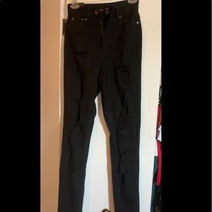 Black ripped jeans